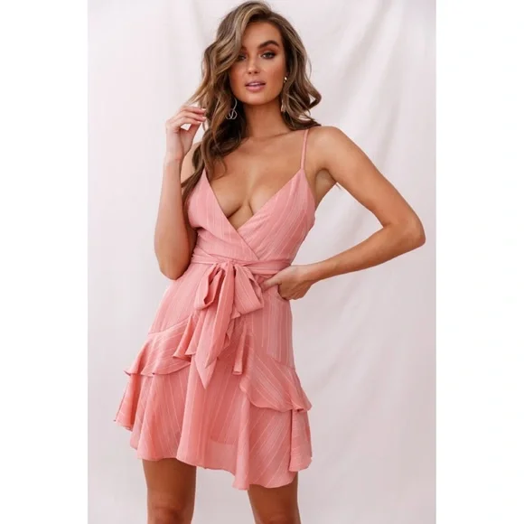 Selfie Leslie Ruffle Strap Dress Selfie Leslie Pearl Ruffle Strap